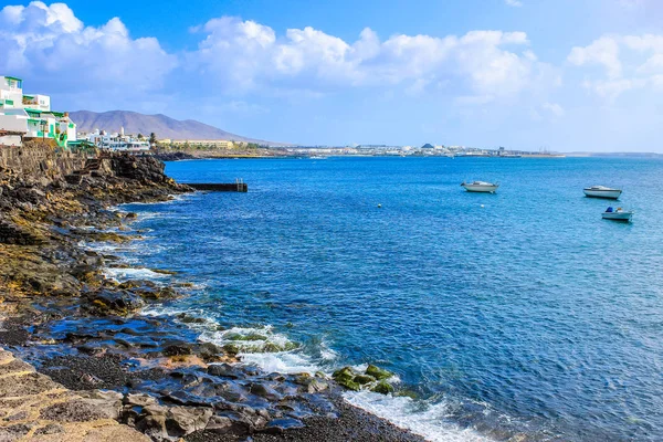 Высокий Динамический Диапазон Hdr Lanzarote Пляж Испанский Остров Канарских Островах — стоковое фото