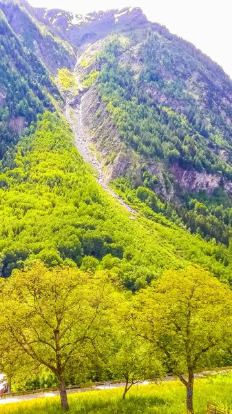 High Dynamic Range Hdr View Pre Saint Didier Aosta Valley — Stock Photo, Image