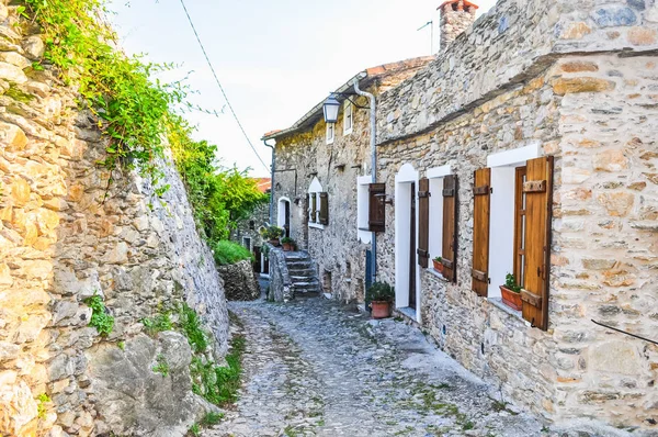 Yüksek Dinamik Aralık Hdr Genoa Caruggio Dar Sokaklar Eski Şehir — Stok fotoğraf