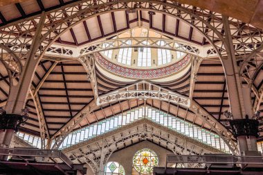 Valencia'da HDR Mercat merkez (Merkez Market)