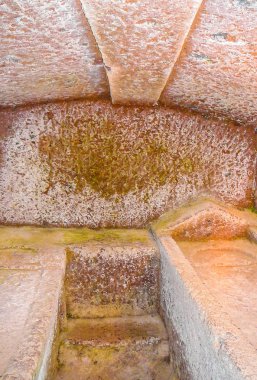 Cerveteri, İtalya - Haziran 2016 yaklaşık: Yüksek dinamik aralık (Hdr) Etrüsk nekropol Banditaccia