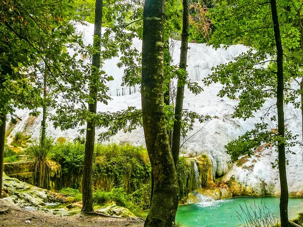 Υψηλό Δυναμικό Εύρος Hdr Fosso Bianco Bagni San Filippo Ιαματικών — Φωτογραφία Αρχείου