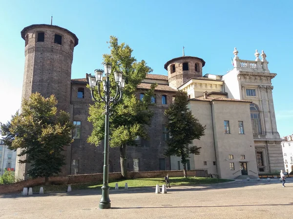 Turín Italia Circa Octubre 2016 Palacio Madama Palacio Real Piazza —  Fotos de Stock