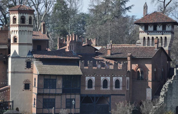 Torino'da Ortaçağ Kalesi — Stok fotoğraf
