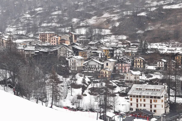 Veduta Della Città Balme Valle Aosta — Foto Stock