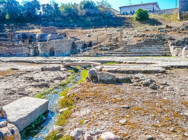 Vysokým Dynamickým Rozsahem Hdr Ruiny Terme Romane Znamená Římské Lázně — Stock fotografie