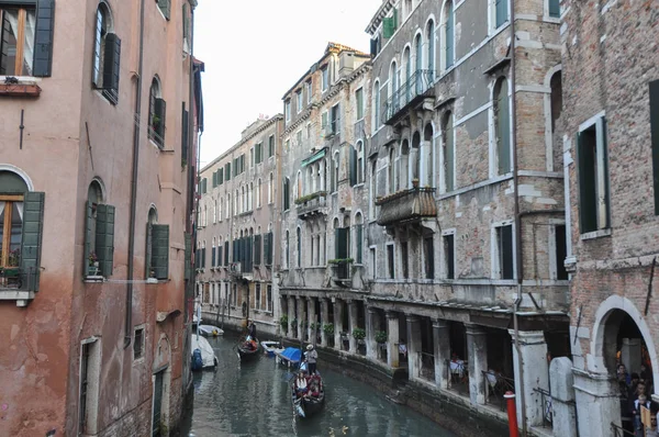 Venice Italië Circa Oktober 2016 Uitzicht Een Kanaal — Stockfoto