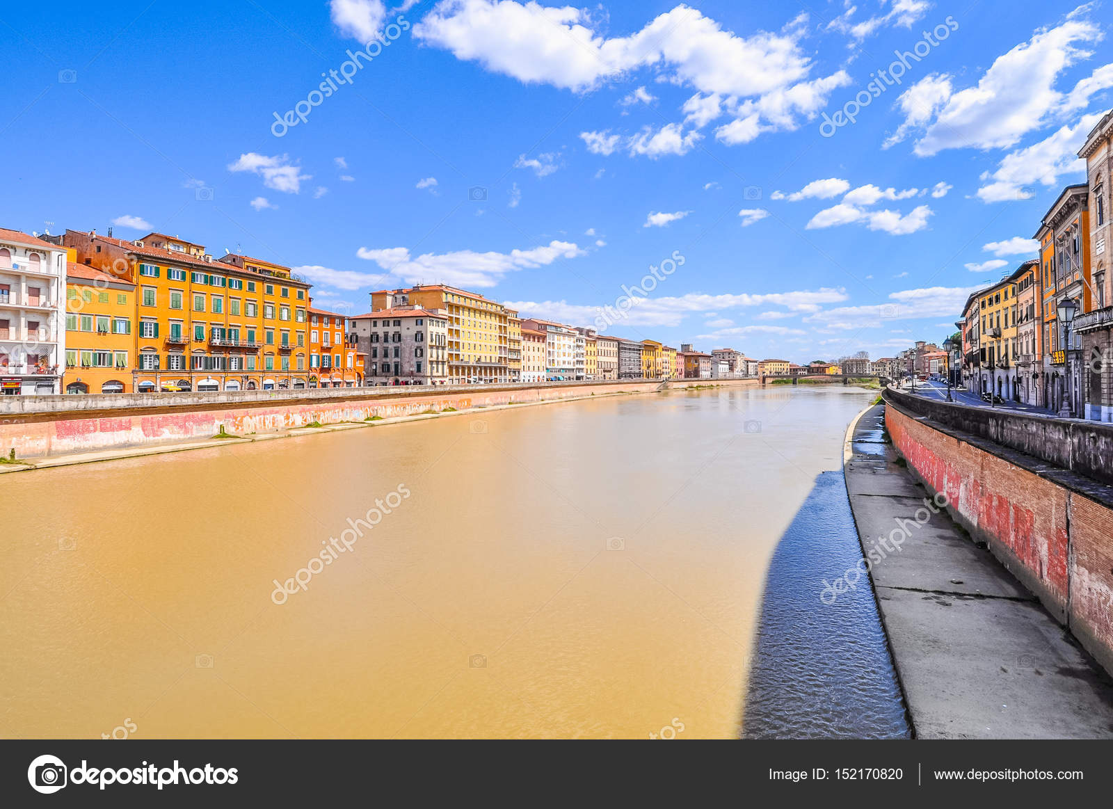 High Dynamic Range Hdr Lungarno Meaning Arno River Bank Pisa