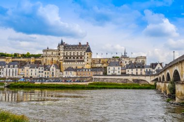 Fransa'daki Chateau de Chenonceau kale yüksek dinamik aralık (Hdr)