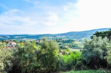 Yüksek dinamik aralık (Hdr) görünümü, şehir, San Gimignano, İtalya