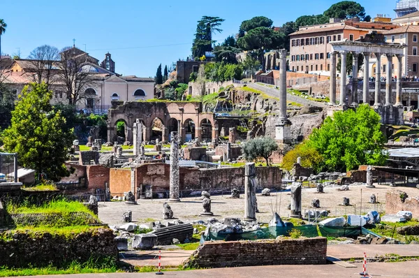 Руины Римского Форума Foro Romano Риме Италия — стоковое фото