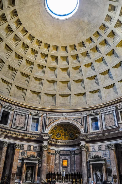 Alcance Dinâmico Hdr Templo Panteão Para Todos Deuses Roma Itália — Fotografia de Stock