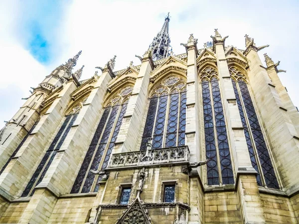 Yüksek Dinamik Aralık Hdr Paris Sainte Chapelle Kutsal Şapel Fransa — Stok fotoğraf