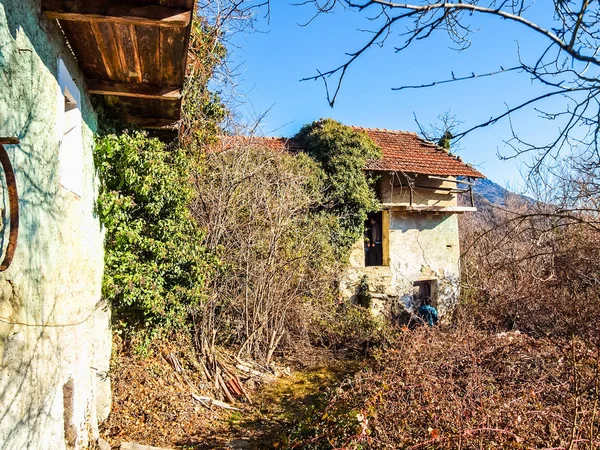 Stort Dynamiskt Omfång Hdr Gamla Övergivna Mountain Hamlet Susadalen Turin — Stockfoto