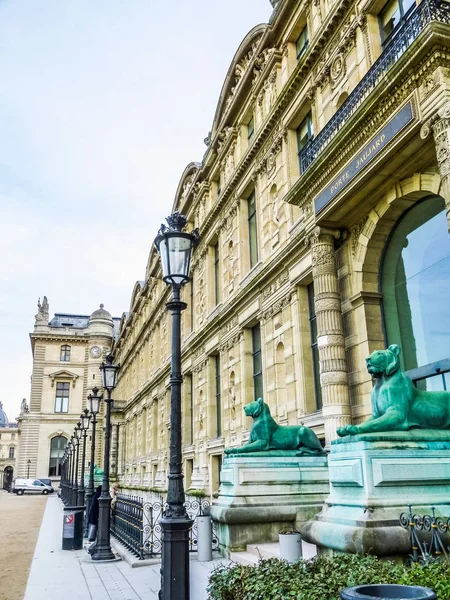 Vysoký Dynamický Rozsah Hdr Musee Louvre Louvre Museum Paříži Francie — Stock fotografie