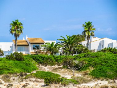 Yüksek dinamik aralık (Hdr) görünümü Minorca veya Menorca Balear adaya İspanya Majorca yakınındaki Akdeniz'de