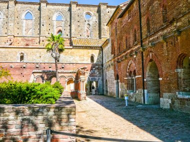 Yüksek dinamik aralık (Hdr) St Galgano Abbey (Abbazia di San Galgano), Tuscany, İtalya