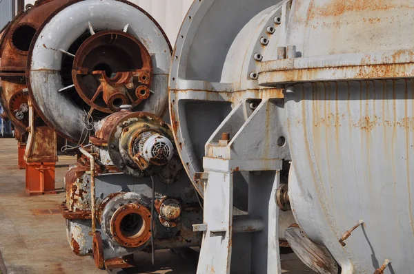 Large Naval Steam Turbine Propulsion Engine Detail — Stock Photo, Image