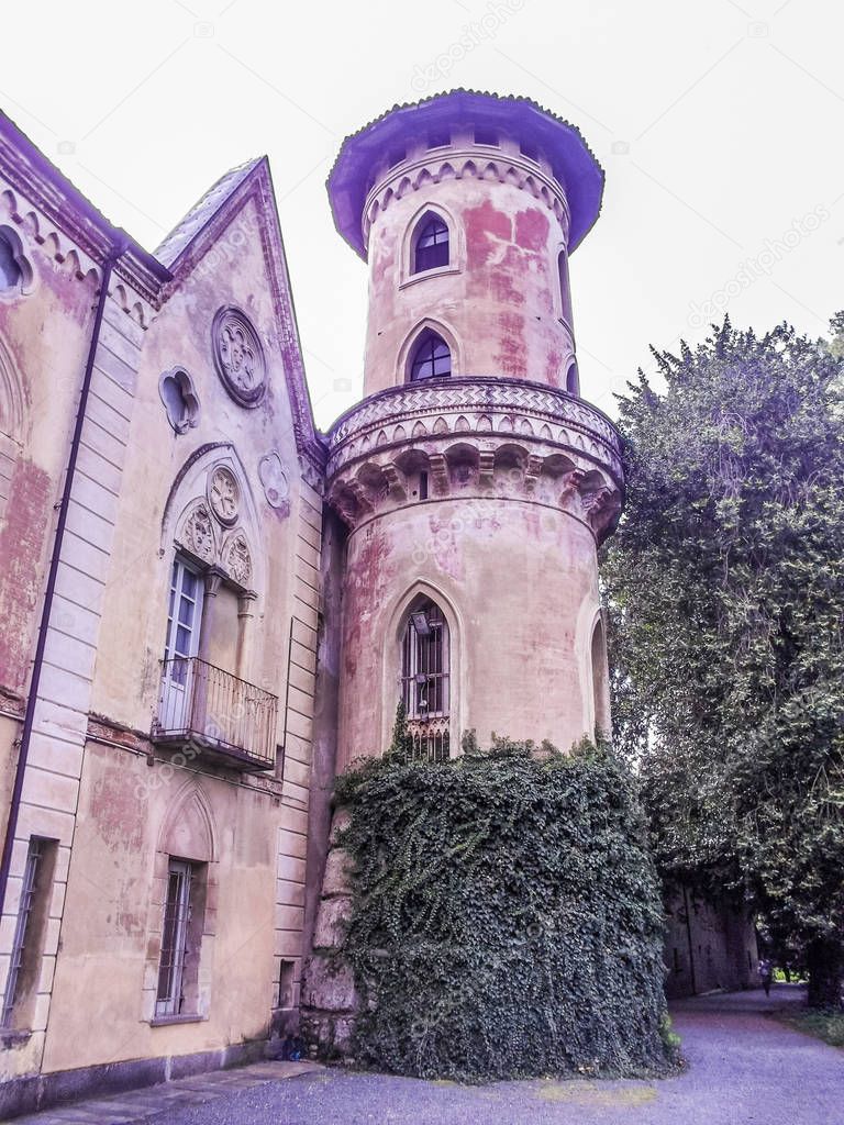 High dynamic range (HDR) Castello di Miradolo castle in Piedmont Italy