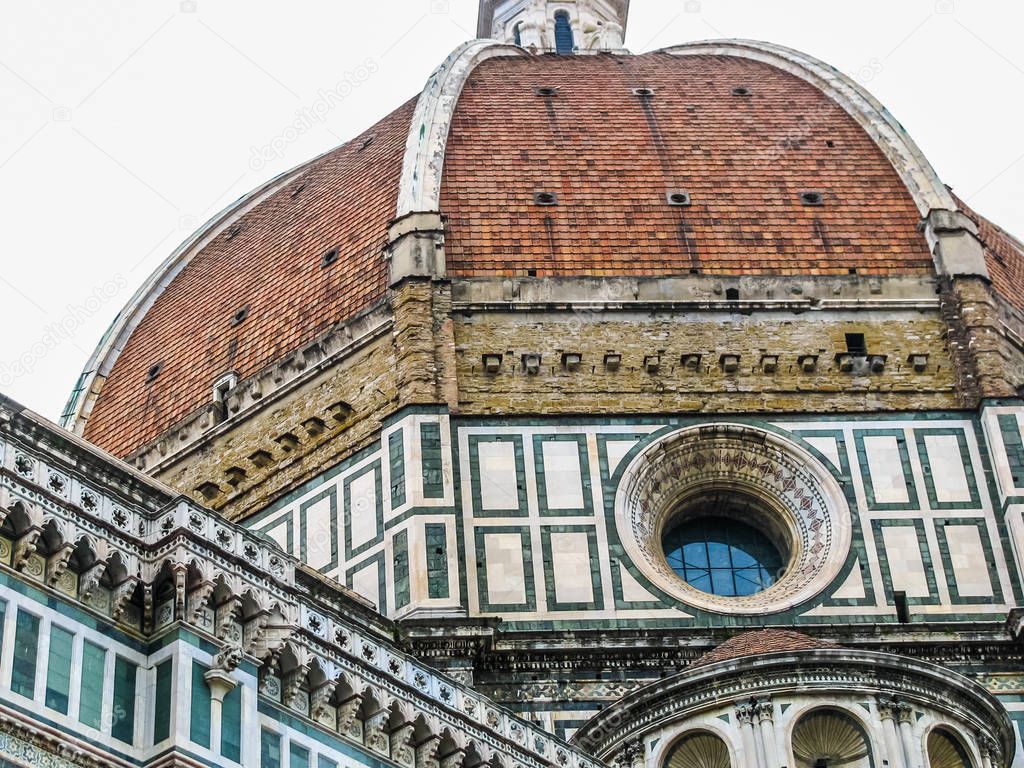 High dynamic range (HDR) Florence Cathedral aka Duomo di Firenze or Basilica di Santa Maria del Fiore in Italy