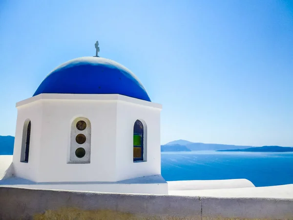 Високого Динамічного Діапазону Hdr Apano Pano Мерія Санторіні Островах Греції — стокове фото