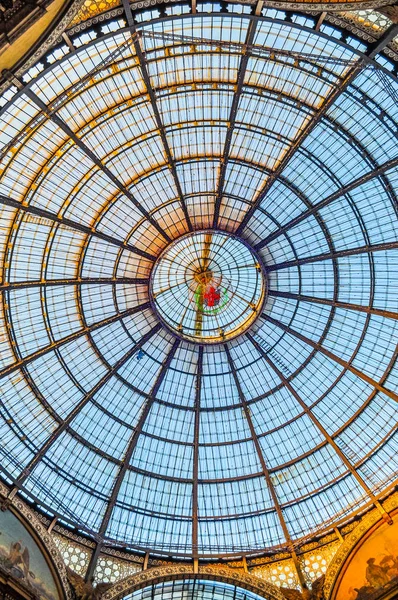 Zakres Wysokiej Dynamiki Hdr Galleria Vittorio Emanuele Mediolan Włochy — Zdjęcie stockowe