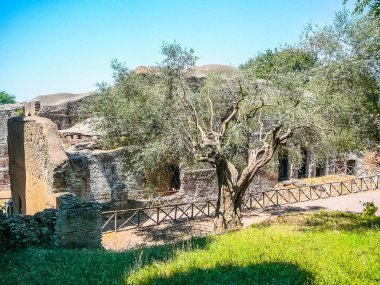 Yüksek dinamik aralık (Hdr) Antik Roma kalıntıları Villa Adriano anlam Hadrian Villa Roma, İtalya