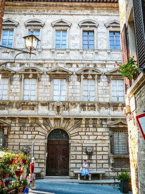 Yüksek dinamik aralık (Hdr) görünümü Montepulciano Toskana, İtalya