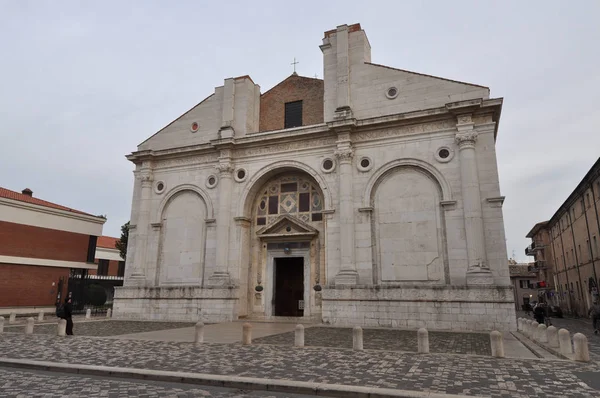 Rimini Italië Circa Maart 2017 Tempio Malatestiano Betekenis Malatesta Tempel — Stockfoto