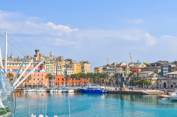 Hohe Dynamik Hdr Blick Auf Den Hafen Genua Italien — Stockfoto