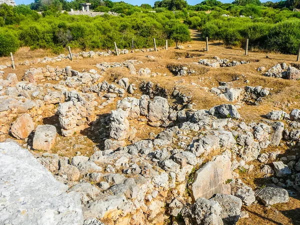 High Dynamic Range Hdr Ancient Ruins Torre Den Galmes Talayotic — Stock Photo, Image