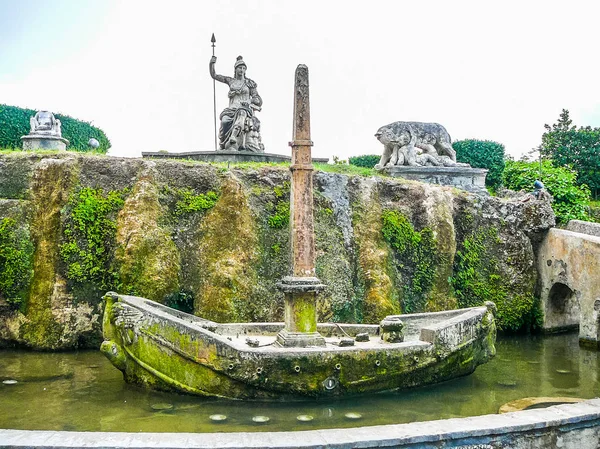 Wysoki Zakres Dynamiki Hdr Starożytnych Rzymskich Ogrodów Villa Este Tivoli — Zdjęcie stockowe