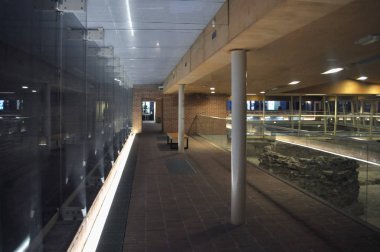 Rimini, İtalya - Mart 2017 yaklaşık: Piazza Ferrari Arkeolojik Sit