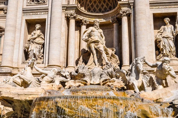 High Dynamic Range Hdr Baroque Trevi Fountain Fontana Trevi Rome — Stock Photo, Image