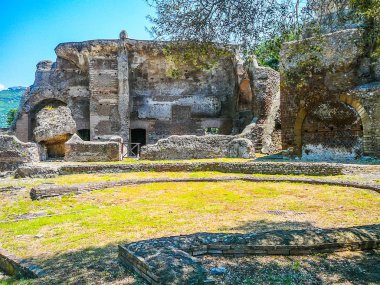 Yüksek dinamik aralık (Hdr) Antik Roma kalıntıları Villa Adriano anlam Hadrian Villa Roma, İtalya