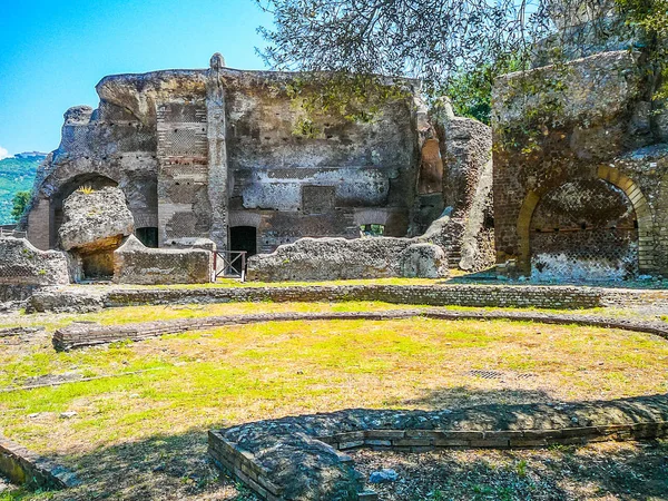 High Dynamic Range Hdr Ancient Roman Ruins Villa Adriano Meaning — Stock Photo, Image