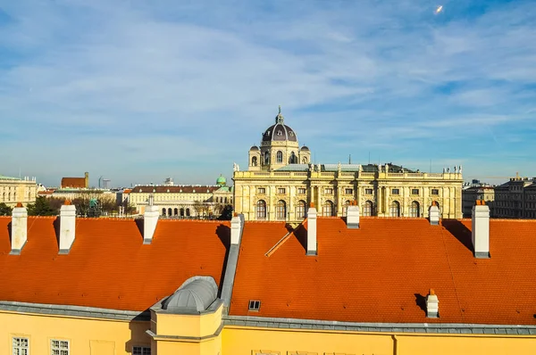 Stort Dynamiskt Omfång Hdr Flygfoto Över Staden Wien Österrike — Stockfoto