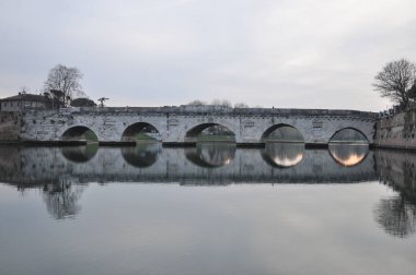Ponte di Tiberio Rimini, İtalya Augustus Köprüsü (aka Tiberius köprü anlamına gelir)