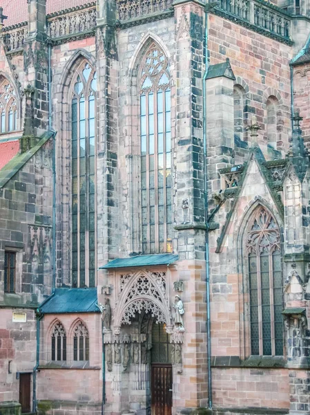 Высокий Динамический Диапазон Hdr Lorenz Kirche Gothic Cathedral Nuernberg Nuremberg — стоковое фото