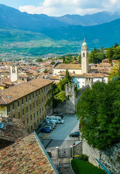 Alcance Dinâmico Hdr Vista Cidade Rovereto Itália — Fotografia de Stock