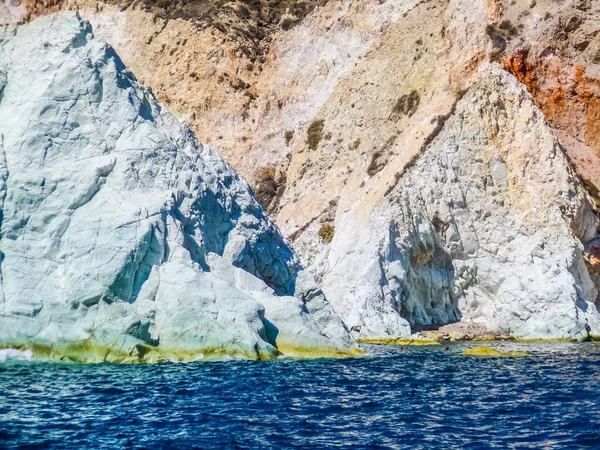 Alcance Dinâmico Elevado Hdr Praia Aspri Ammos Ilha Grega Othoni — Fotografia de Stock