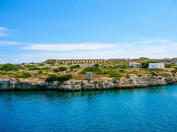 Haute Gamme Dynamique Hdr Vue Mahon Dans Île Minorque Espagne — Photo