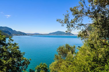 Yüksek dinamik aralık (Hdr) görünümü Lake Iseo panorama İtalya