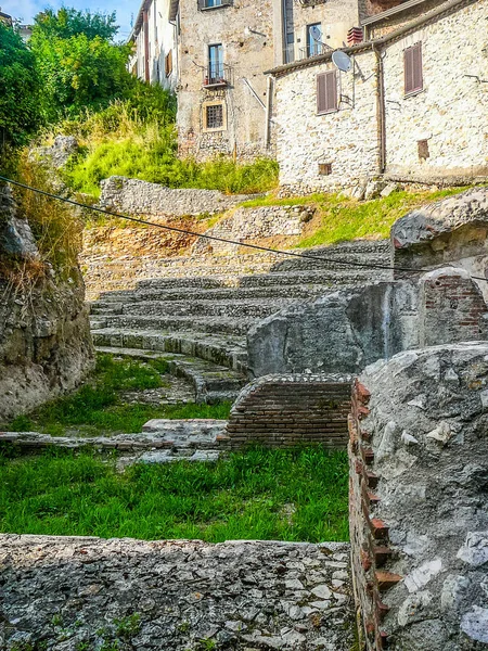 Yüksek Dinamik Aralık Hdr Görünümünü Antik Akropol Ferentino Talya — Stok fotoğraf