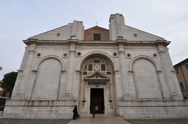 Rimini Itália Circa Março 2017 Tempio Malatestiano Que Significa Templo — Fotografia de Stock