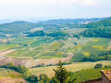 Yüksek dinamik aralık (Hdr) görünümü Montepulciano Toskana, İtalya