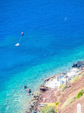 Yüksek dinamik aralık (Hdr) Oia IA Apano Pano Meria Santorini Adaları Yunanistan