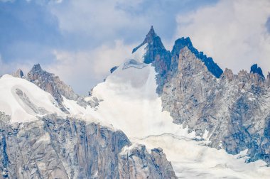 Yüksek dinamik aralık (Hdr) Mont Blanc aka Monte Bianco beyaz dağ anlamına gelen en yüksek dağ Alpleri'nde ve Batı Avrupa'nın en yüksek zirvesi olan