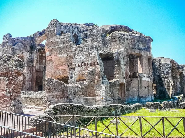 Wysoki Zakres Dynamiki Hdr Starożytne Rzymskie Ruiny Villa Adriano Czyli — Zdjęcie stockowe