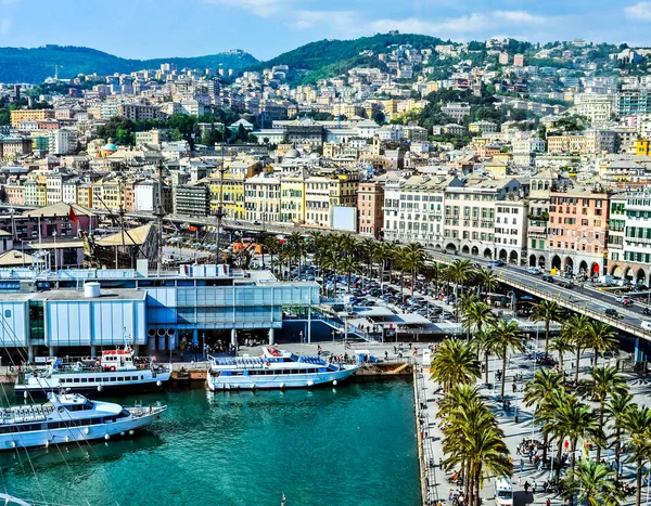 High Dynamic Range Hdr View Town Genoa Italy — Stock Photo, Image